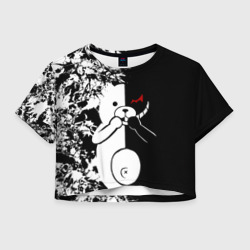 Женская футболка Crop-top 3D Monokuma держит руки