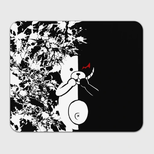 Прямоугольный коврик для мышки Monokuma держит руки