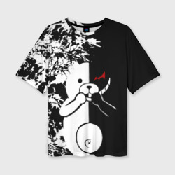 Женская футболка oversize 3D Monokuma держит руки