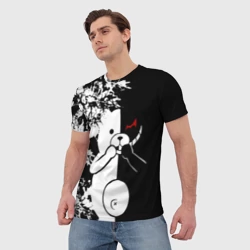 Мужская футболка 3D Monokuma держит руки - фото 2