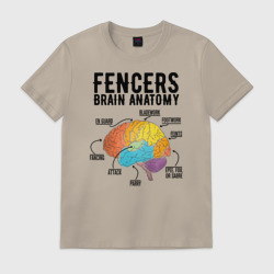 Мужская футболка хлопок Fences Brain Anatomy