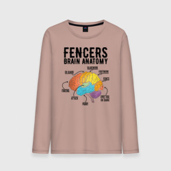 Мужской лонгслив хлопок Fences Brain Anatomy