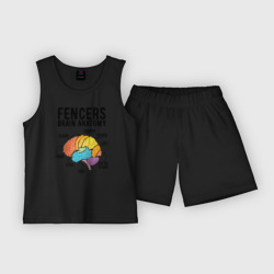 Детская пижама с шортами хлопок Fences Brain Anatomy