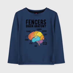 Детский лонгслив хлопок Fences Brain Anatomy