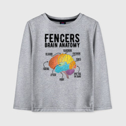 Детский лонгслив хлопок Fences Brain Anatomy