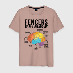 Мужская футболка хлопок Fences Brain Anatomy