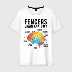 Мужская футболка хлопок Fences Brain Anatomy