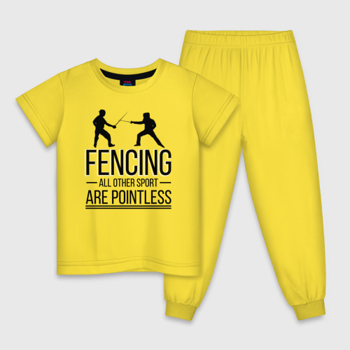 Детская пижама хлопок Fencing, цвет желтый