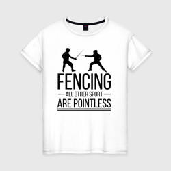 Женская футболка хлопок Fencing