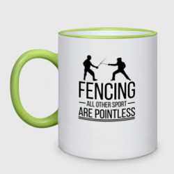 Кружка двухцветная Fencing