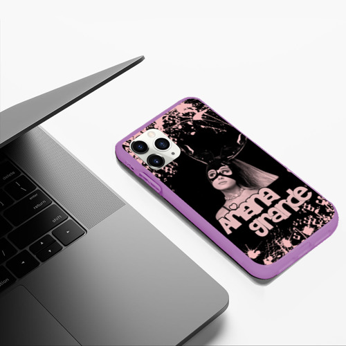 Чехол для iPhone 11 Pro Max матовый Ariana Grande, цвет фиолетовый - фото 5