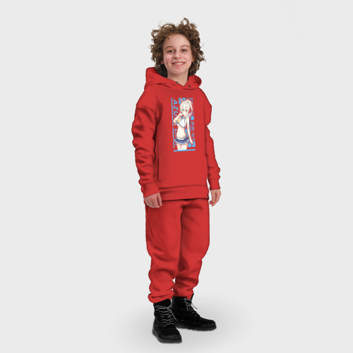Детский костюм хлопок Oversize Аянами, цвет красный - фото 3