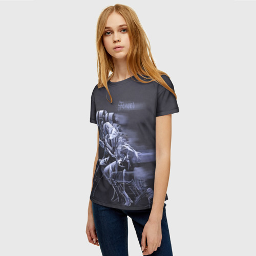 Женская футболка 3D с принтом Fencer, фото на моделе #1