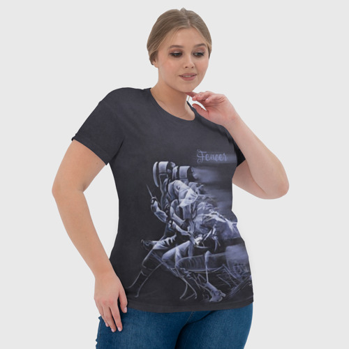 Женская футболка 3D с принтом Fencer, фото #4