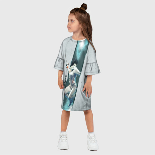 Детское платье 3D с принтом Фехтовальщик, фото на моделе #1