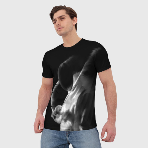 Мужская футболка 3D с принтом Fencer, фото на моделе #1