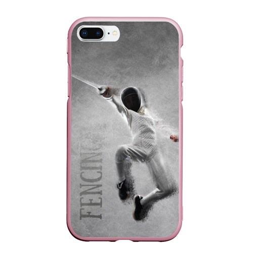 Чехол для iPhone 7Plus/8 Plus матовый Fencing, цвет розовый
