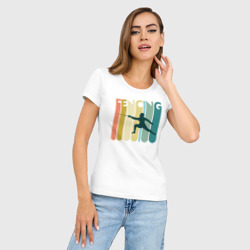 Женская футболка хлопок Slim Fencing - фото 2