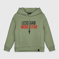 Детское худи Oversize хлопок Less Gab, More Stab