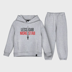 Детский костюм хлопок Oversize Less Gab, More Stab