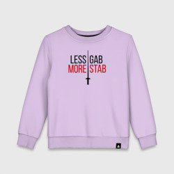 Детский свитшот хлопок Less Gab, More Stab