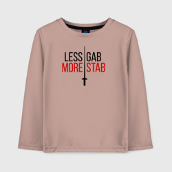 Детский лонгслив хлопок Less Gab, More Stab