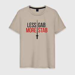 Мужская футболка хлопок Less Gab, More Stab