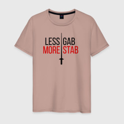 Мужская футболка хлопок Less Gab, More Stab