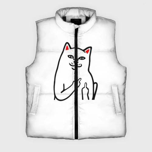 Мужской жилет утепленный 3D Meme Cat