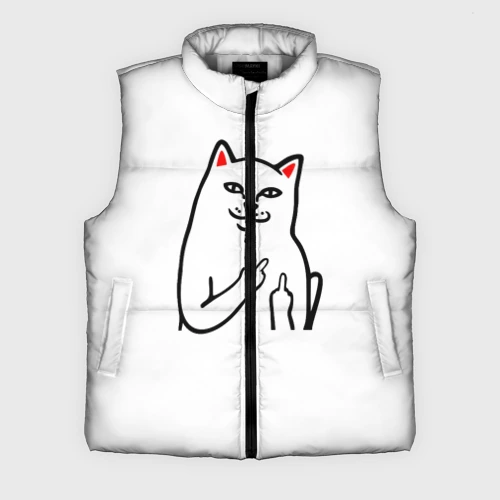 Мужской жилет утепленный 3D Meme Cat