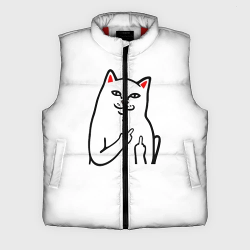 Мужской жилет утепленный 3D Meme Cat
