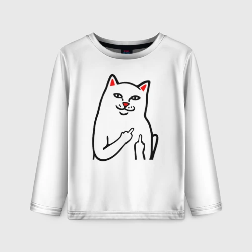 Детский лонгслив 3D Meme Cat