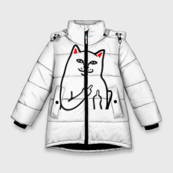 Зимняя куртка для девочек 3D Meme Cat