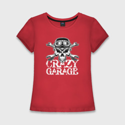 Женская футболка хлопок Slim Crazy garage