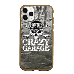 Чехол для iPhone 11 Pro Max матовый Crazy garage