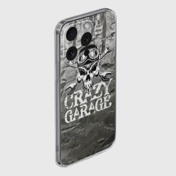 Чехол для iPhone 15 Pro силиконовый с защитой камеры Crazy garage - фото 2