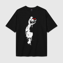 Женская футболка Oversize хлопок texturе Monokuma paint