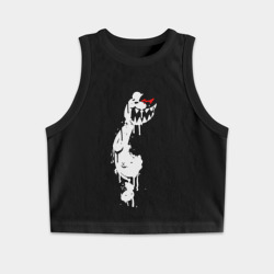 Женская укороченная майка-топ хлопок Monokuma paint