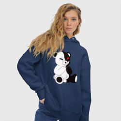 Женское худи Oversize хлопок Monokuma ехидный - фото 2