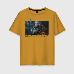 Женская футболка хлопок Oversize Geralt of Rivia