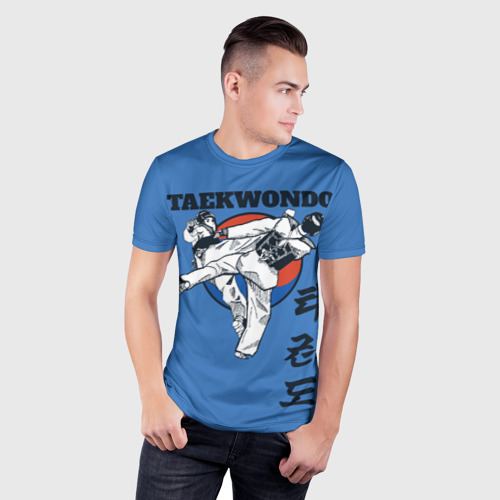 Мужская футболка 3D Slim Taekwondo, цвет 3D печать - фото 3