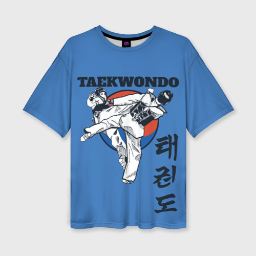 Женская футболка oversize 3D Taekwondo, цвет 3D печать