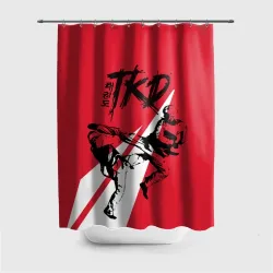 Штора 3D для ванной Taekwondo