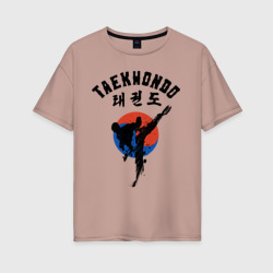 Женская футболка хлопок Oversize Taekwondo