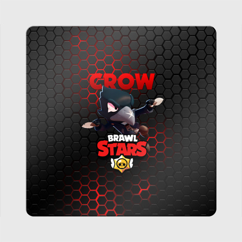 Магнит виниловый Квадрат Brawl Stars crow ворон стальная броня