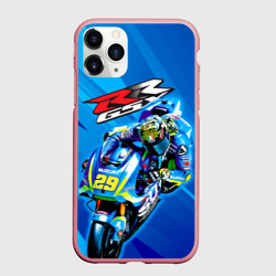 Чехол для iPhone 11 Pro Max матовый Suzuki MotoGP