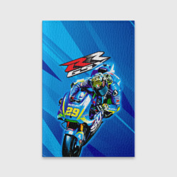 Обложка для паспорта матовая кожа Suzuki MotoGP