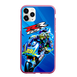 Чехол для iPhone 11 Pro Max матовый Suzuki MotoGP