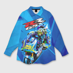 Мужская рубашка oversize 3D Suzuki MotoGP
