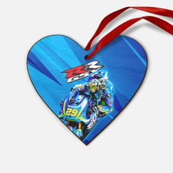 Деревянная игрушка Сердце Suzuki MotoGP